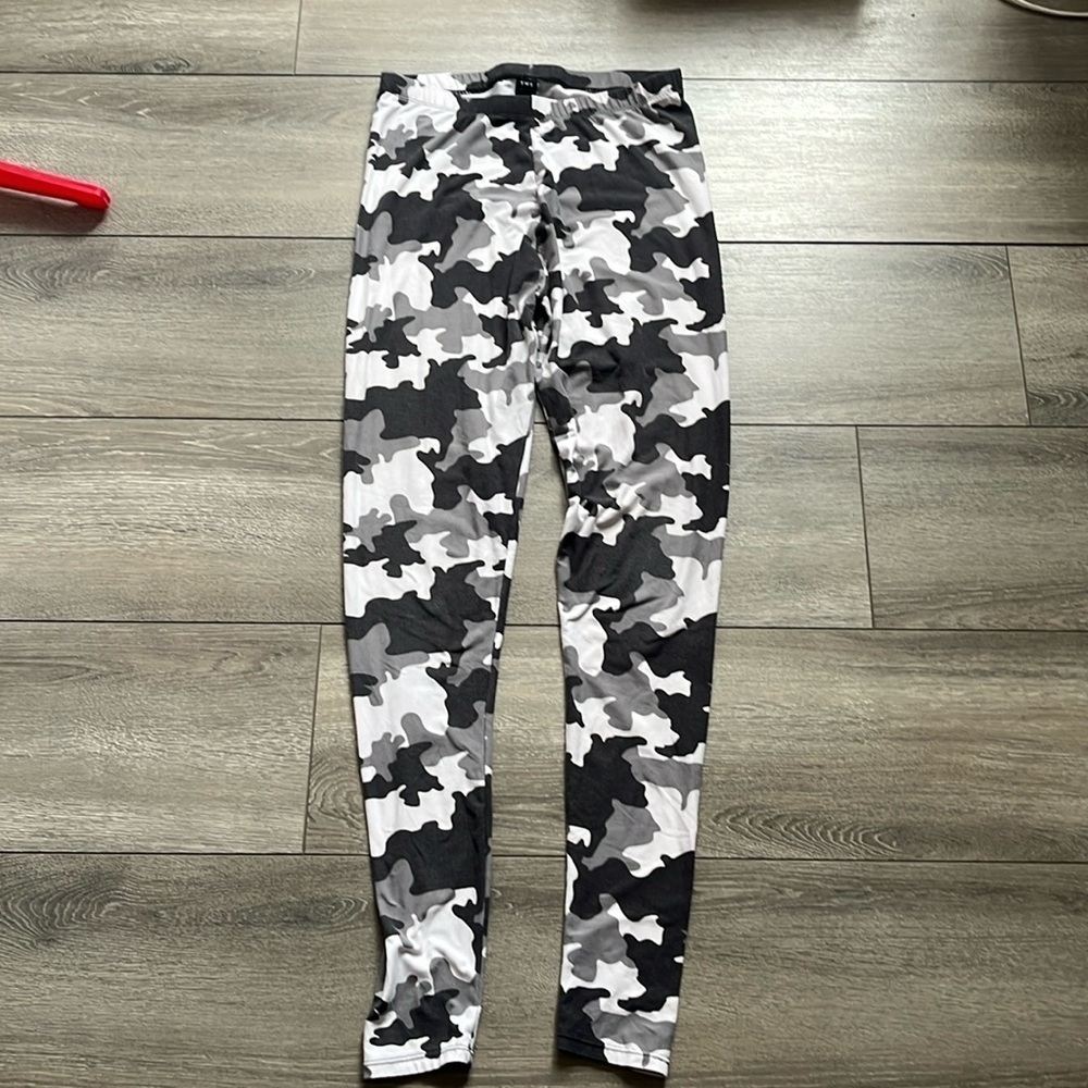 Streetwear Society Grey Camo Leggings Full Length LL27